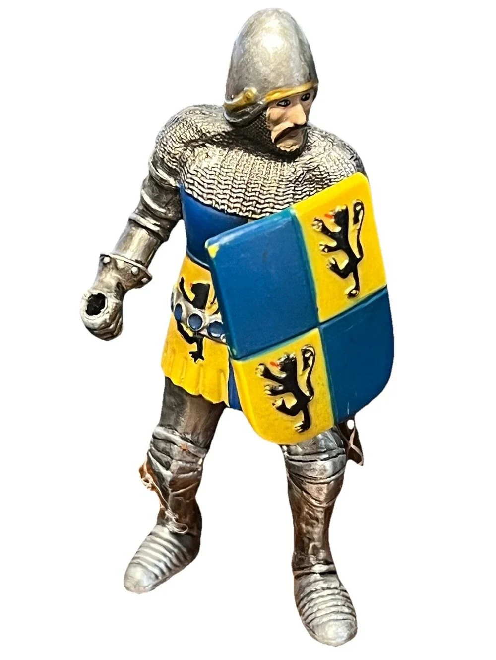 World of Knights SCHLEICH Knight Foot Soldier Sword Shield Hammer 2003 Horse LOT